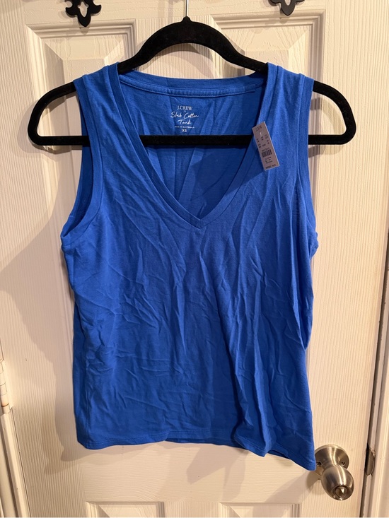 J. Crew Factory Tops - J. Crew V-Neck Sleeveless Tank Top in Bright Blue